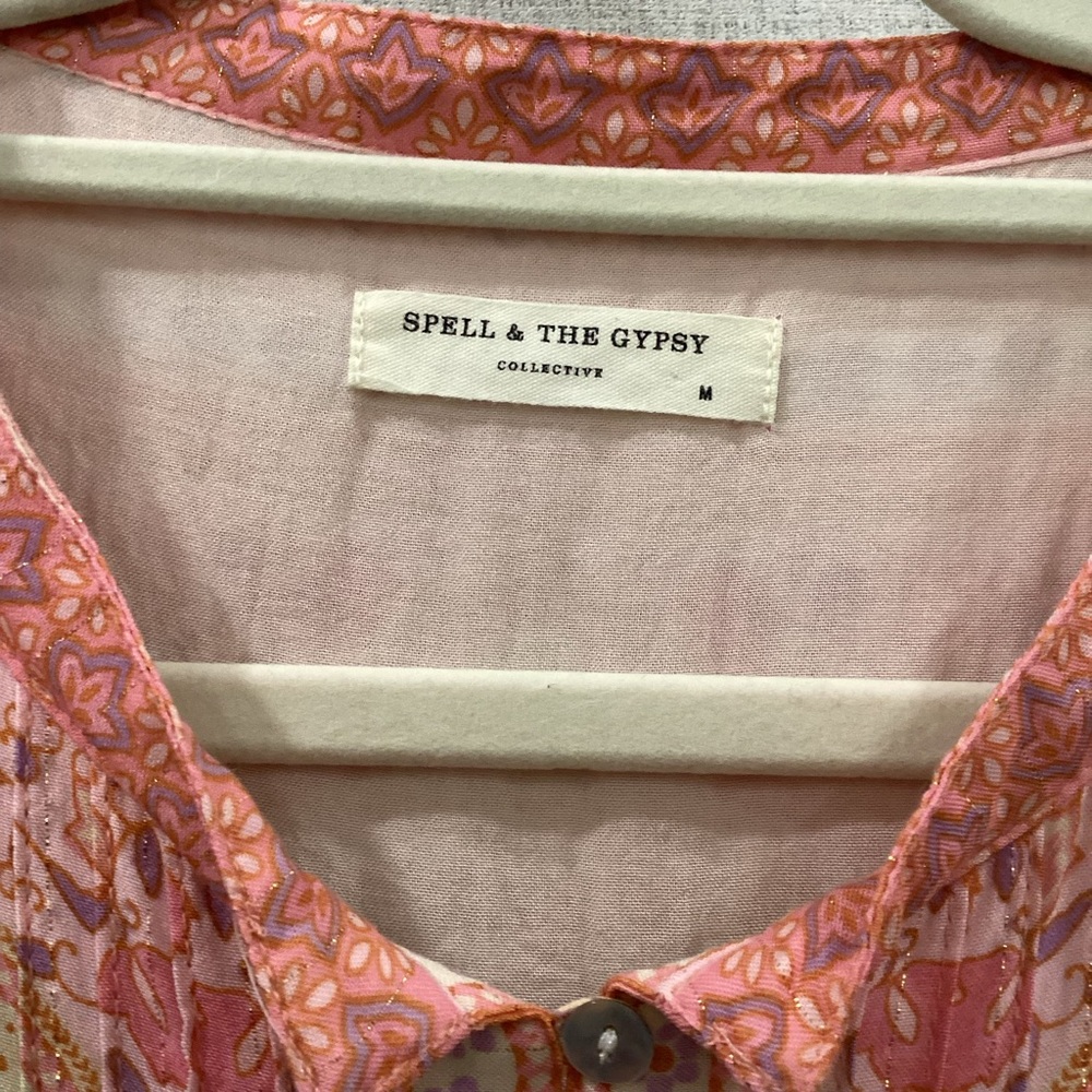 Poinciana Blouse Cotton Candy Pink medium Spell and the Gypsy - Picture 5 of 6